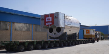 بارگیری و ارسال بویلر 24 تُنی سپاهان مپنا به نیروگاه سیکل ترکیبی فولاد مبارکه